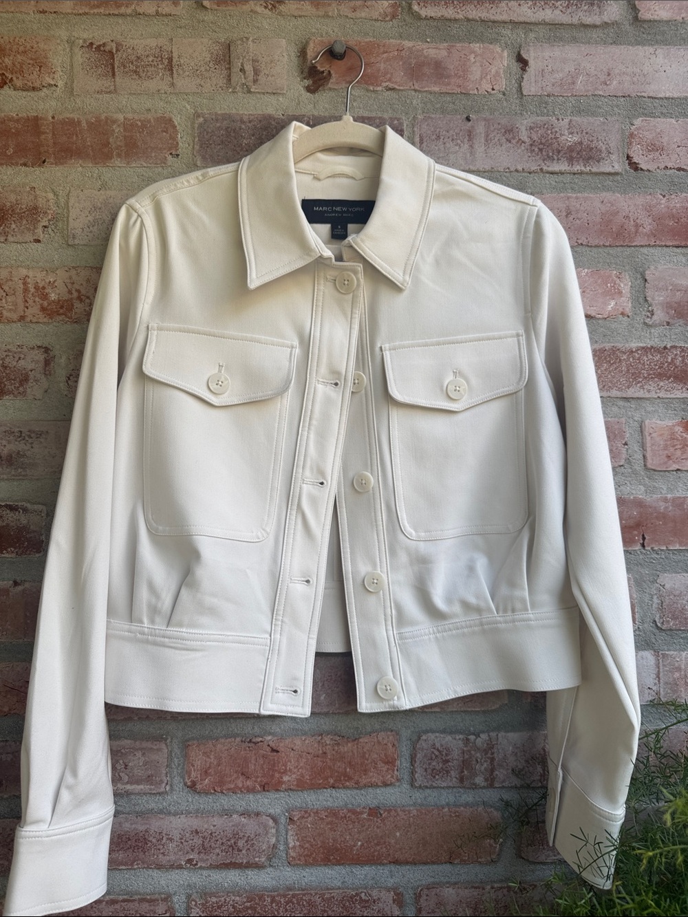 Marc New York Cream Button-Up Jean Jacket